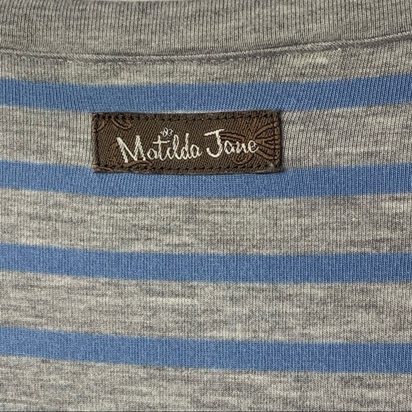 MATILDA JANE Blue Stripe Her Majesty Flowey Long Sleeve Dress - Picture 9 of 11